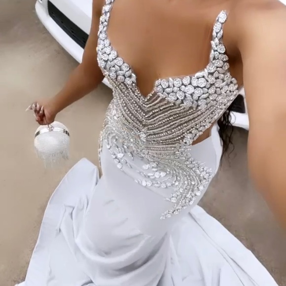 Dresses & Skirts - Hi i’m telling my prom dress, it was custom made with diamonds and glitter.